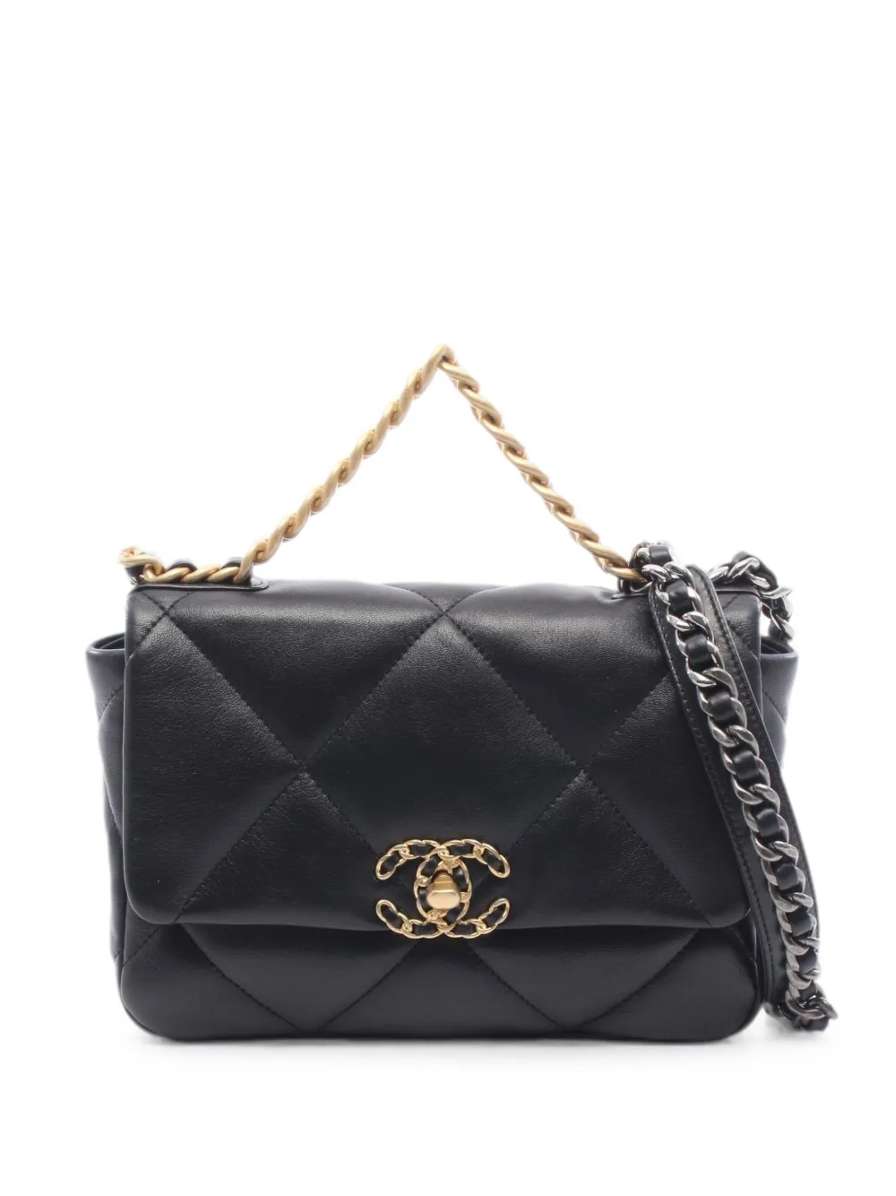 CHANEL Pre-Owned 2021s 19 Chanel quilted tote bag - Nero