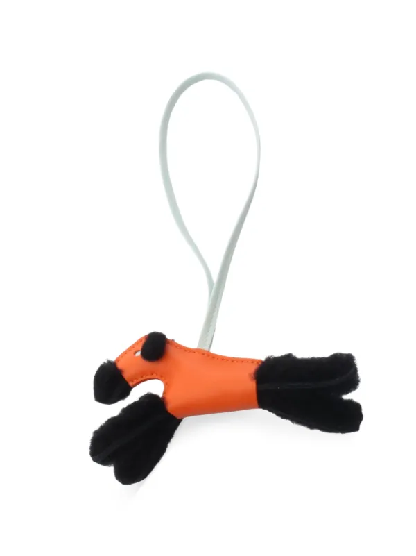 Hermès Pre-owned 2026 Budy Leather Bag Charm in Orange
