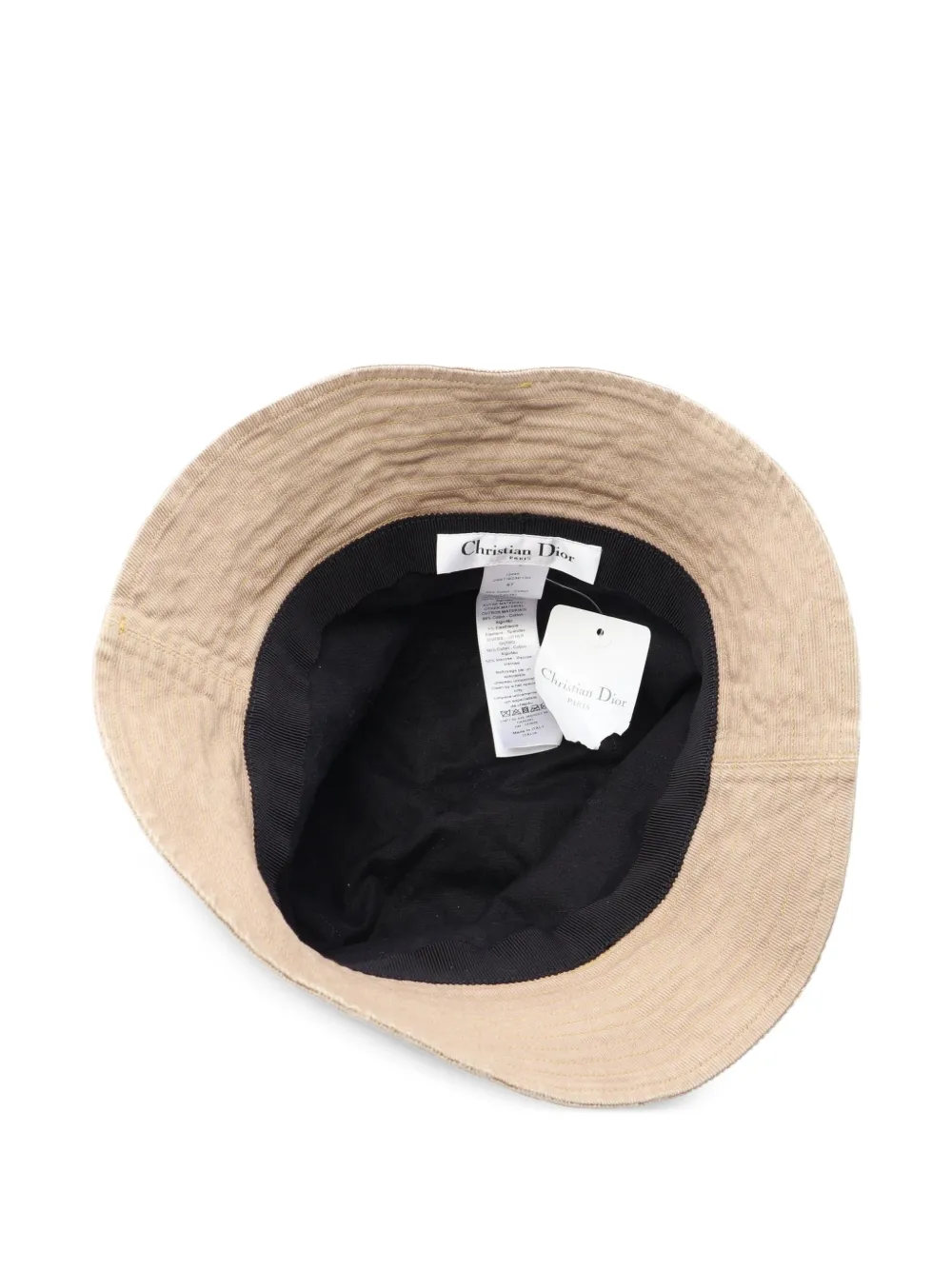 Dior Pre-owned 2010s Union Logo Bucket Hat in Neutrals, view 3