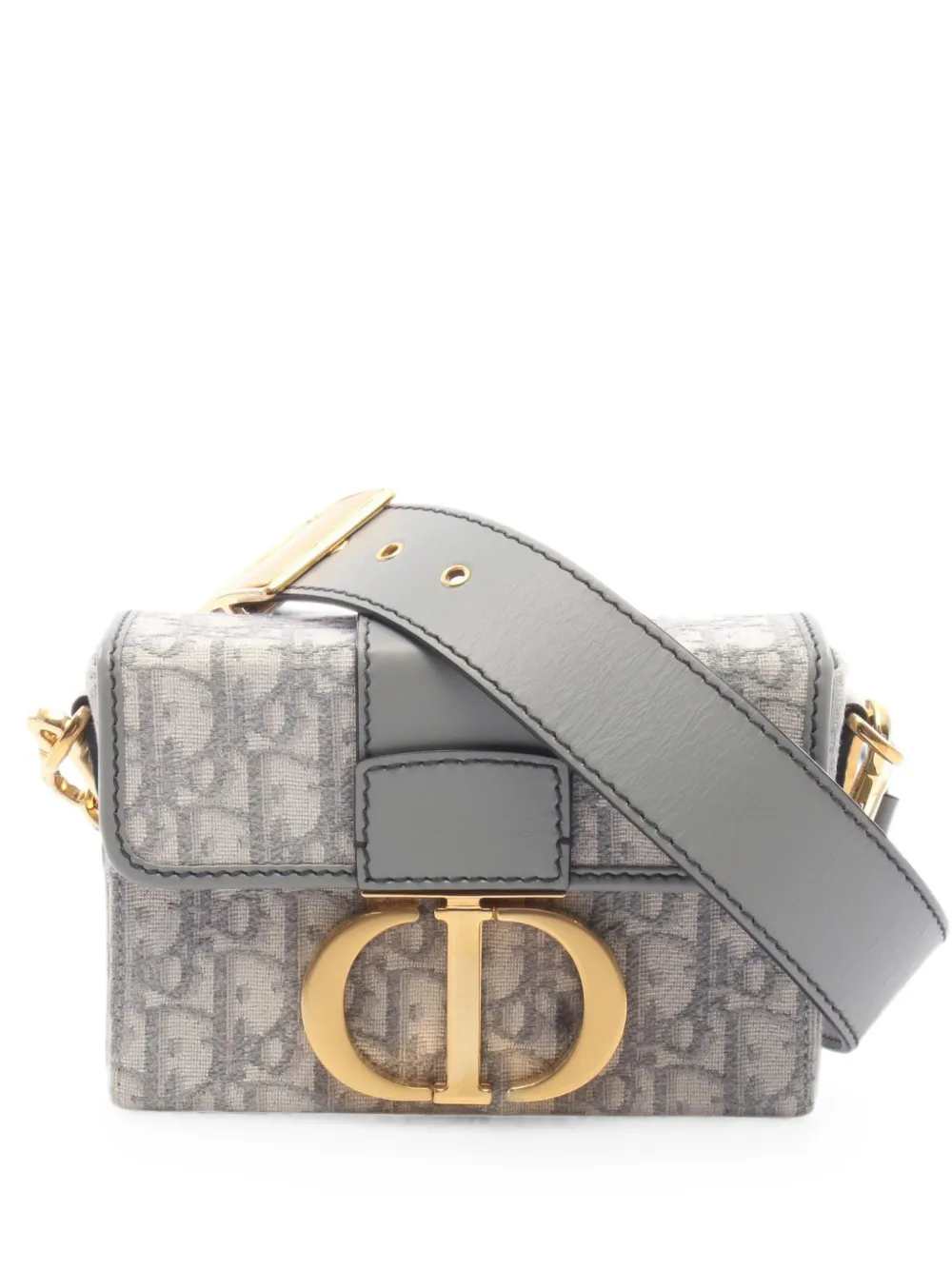 Christian Dior Pre-Owned 2010s 30 Montaigne oblique jacquard mini bag - Nude