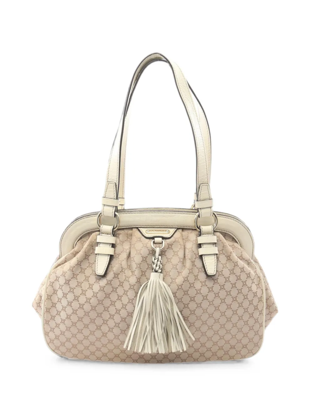 Celine Pre-Owned 2010s Macadam shoulder bag - Nude
