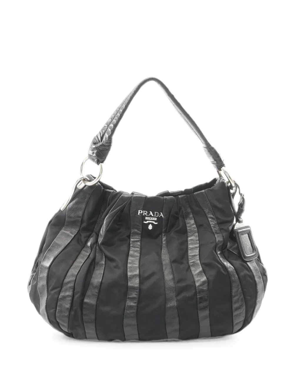 Prada Pre-Owned 2000s striped leather handbag - Schwarz