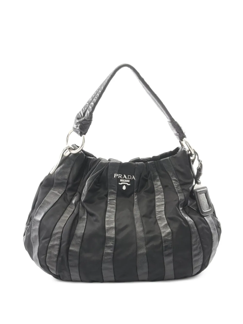 Prada Pre-Owned 2000s striped leather handbag - Nero