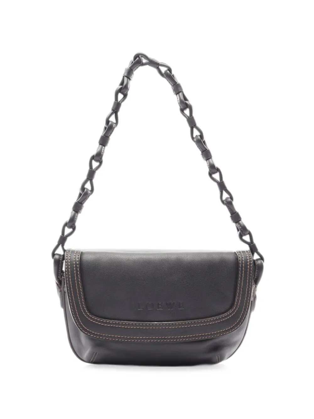 Loewe Pre-Owned 2010s leather shoulder bag - Nero