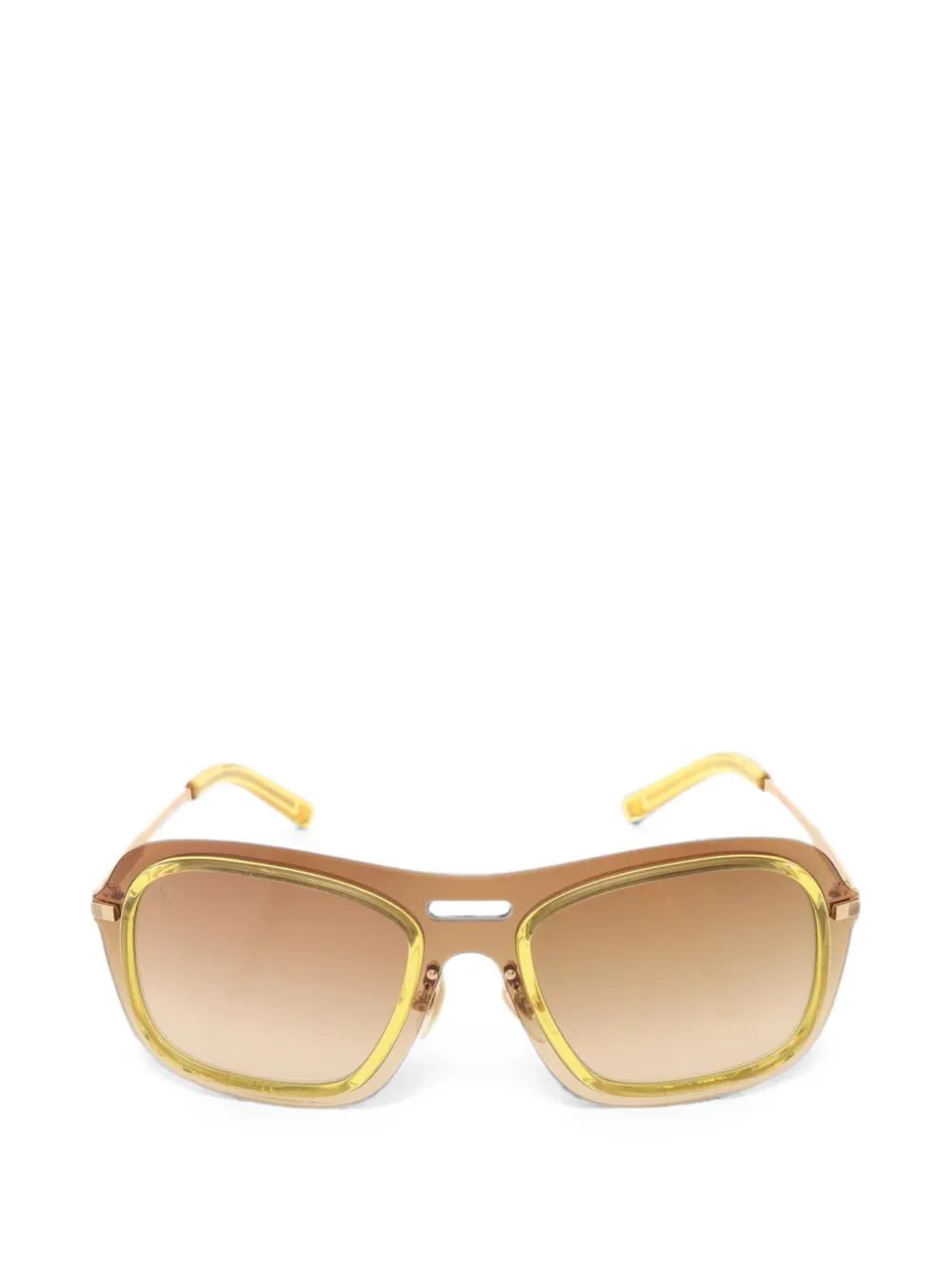Louis Vuitton Pre-Owned 2000s square-frame sunglasses - Braun