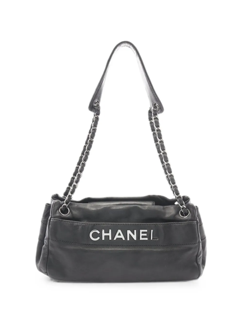 CHANEL Pre-Owned 2005-2006 logo chain shoulder bag - Nero
