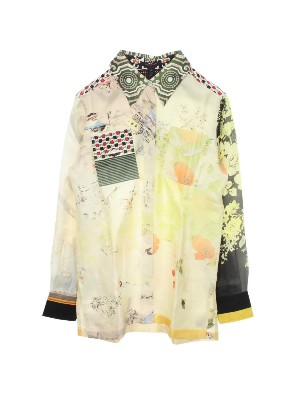 Louis Vuitton Pre-Owned 2020s graphic-print silk shirt - Giallo