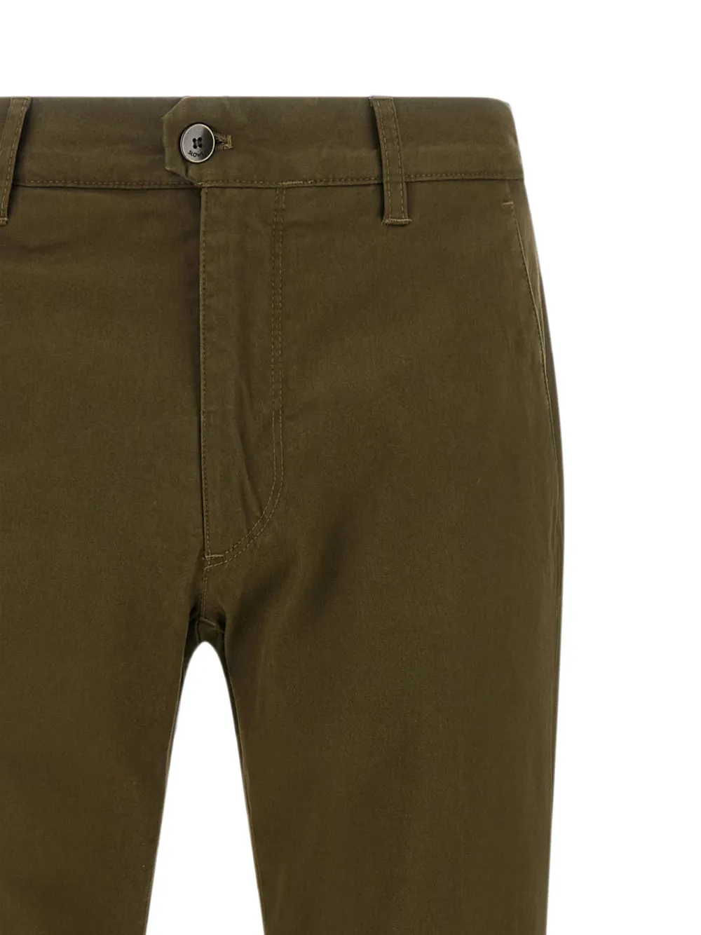 Incotex Straight broek met logopatch Groen