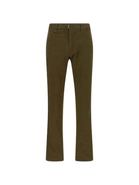 Incotex straight-leg logo-patch trousers