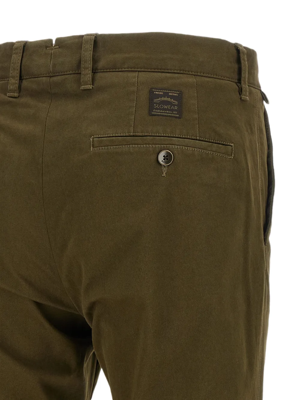 Incotex Straight broek met logopatch Groen