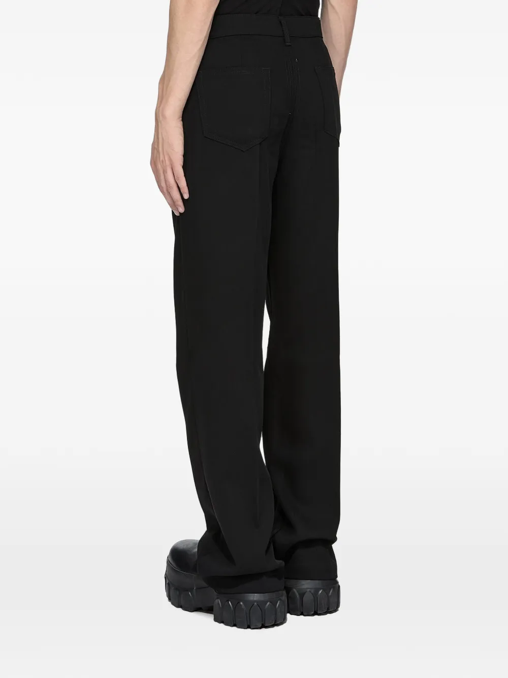 Rick Owens Geth jeans met wijde pijpen Zwart