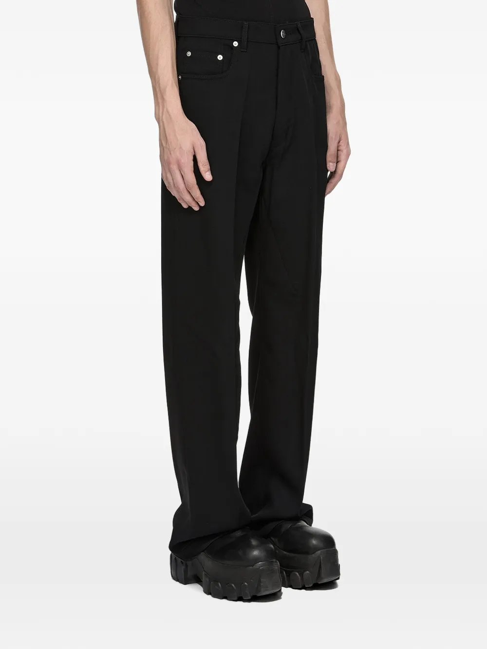 Rick Owens Geth jeans met wijde pijpen Zwart