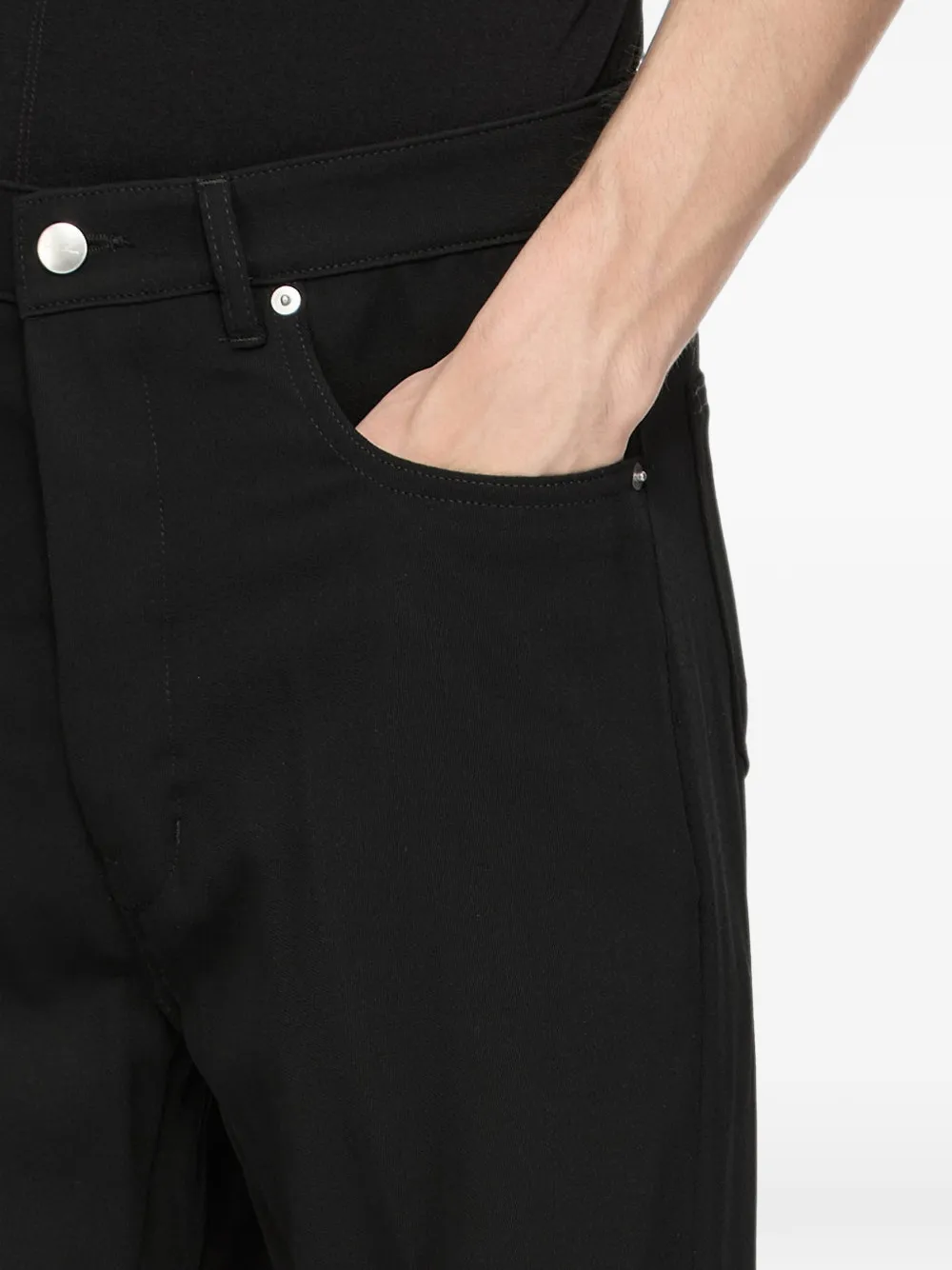 Rick Owens Geth jeans met wijde pijpen Zwart