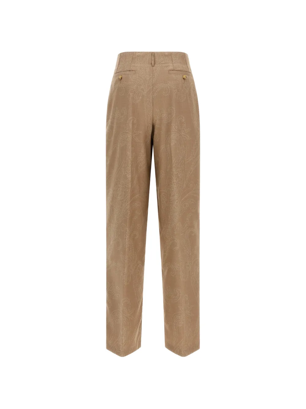 ETRO Paisley jacquard trousers Beige