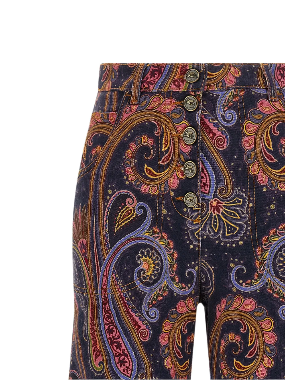 ETRO Jeans met paisley-print Blauw