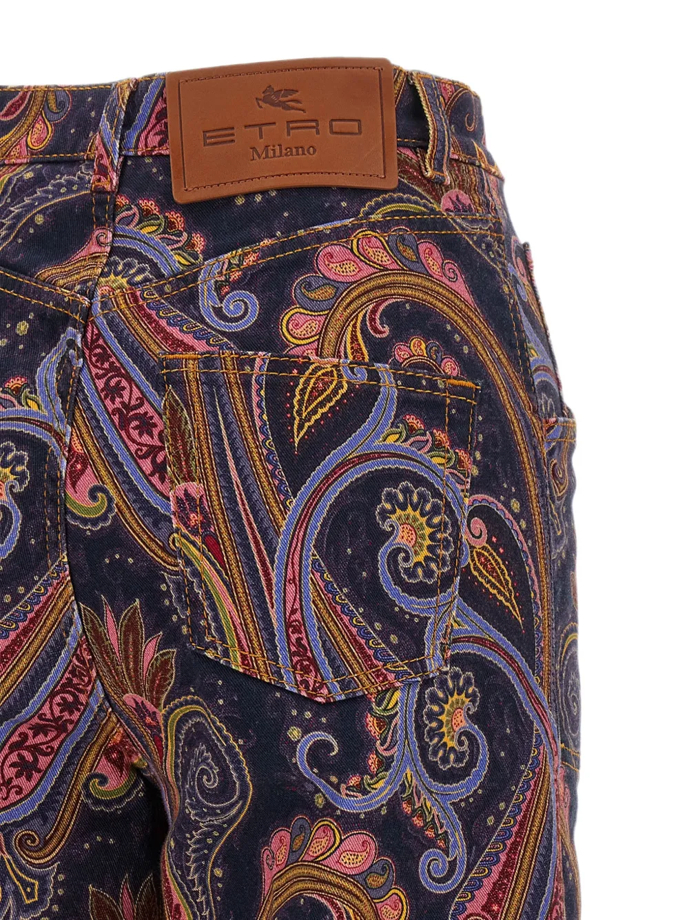 ETRO Jeans met paisley-print Blauw