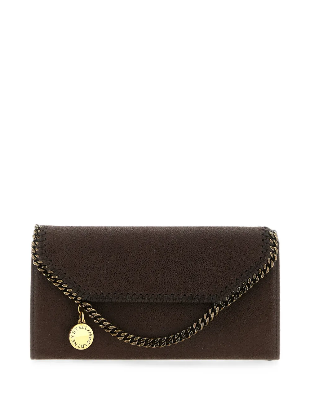 Stella McCartney Continental Falabella wallet on chain - Marrone