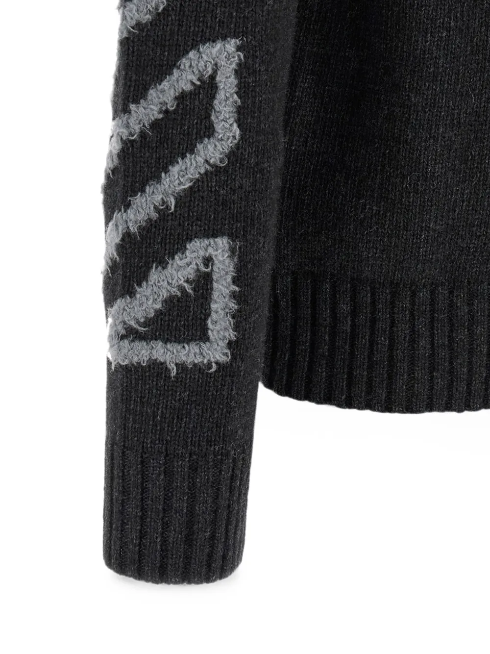 Off-White Diag Arrow intarsia trui Grijs
