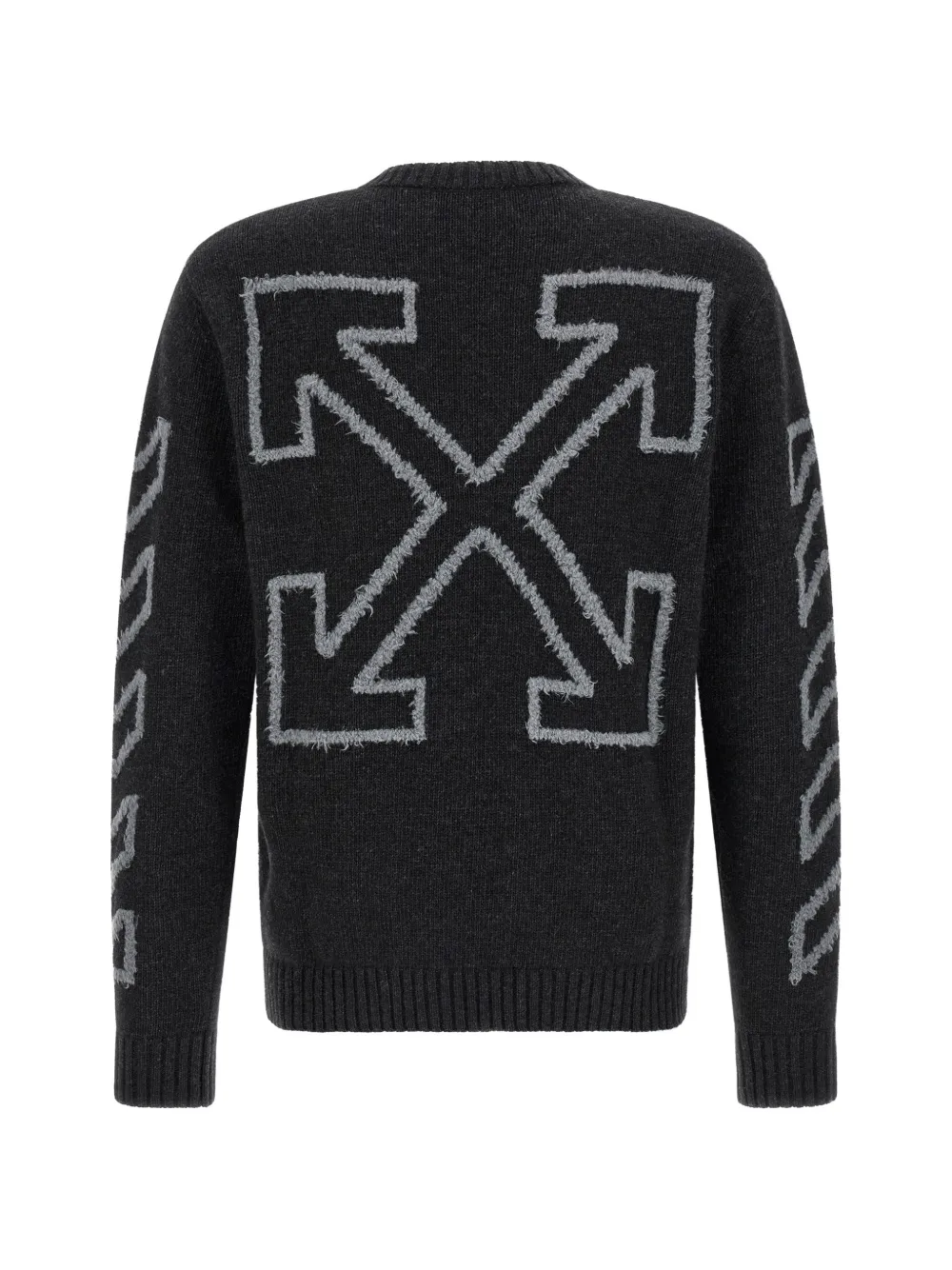 Off-White Diag Arrow intarsia trui Grijs