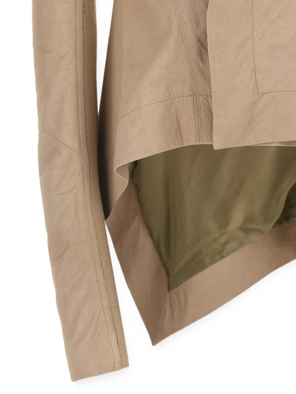 Rick Owens Naska leren jack Beige