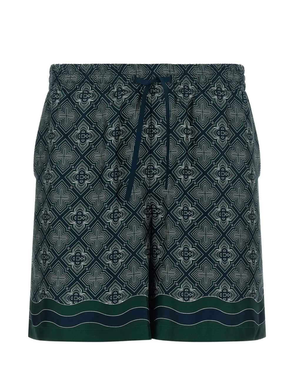 Casablanca Radiating monogram-pattern shorts - Verde