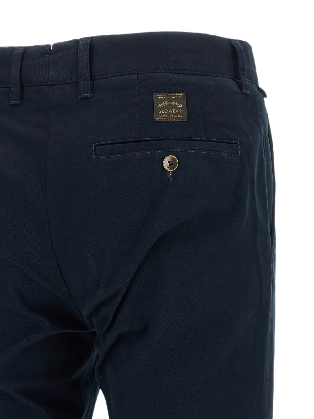 Incotex Straight broek van katoen canvas Blauw