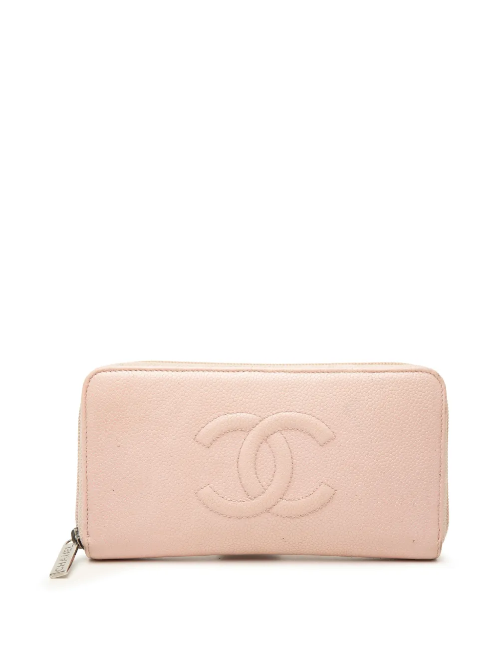 CHANEL Pre-Owned 2011 CC Caviar Zip Around Wallet long wallets - Rosa