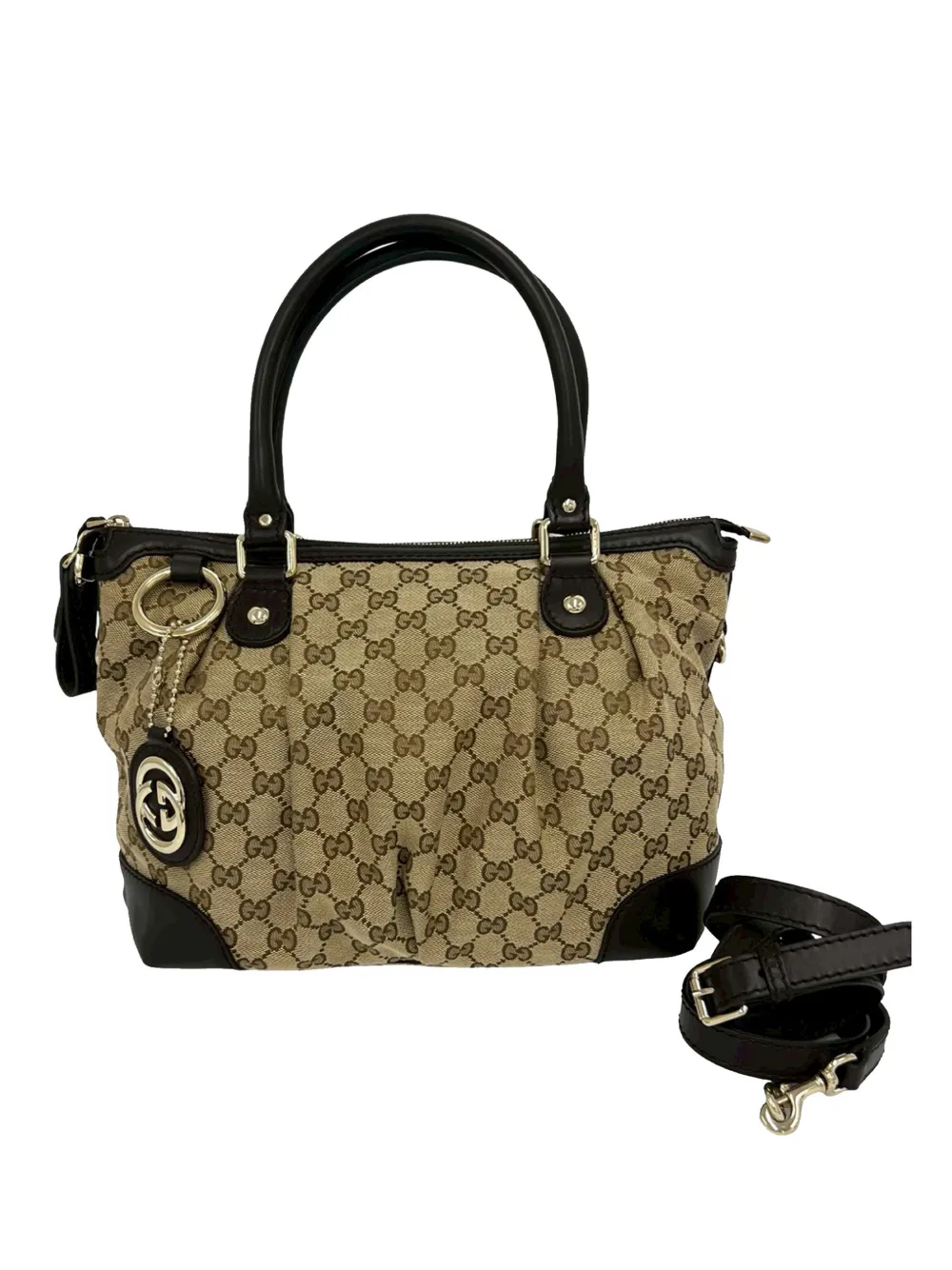 Gucci Pre-Owned 2000-2015 GG Canvas Sukey satchel - Nude