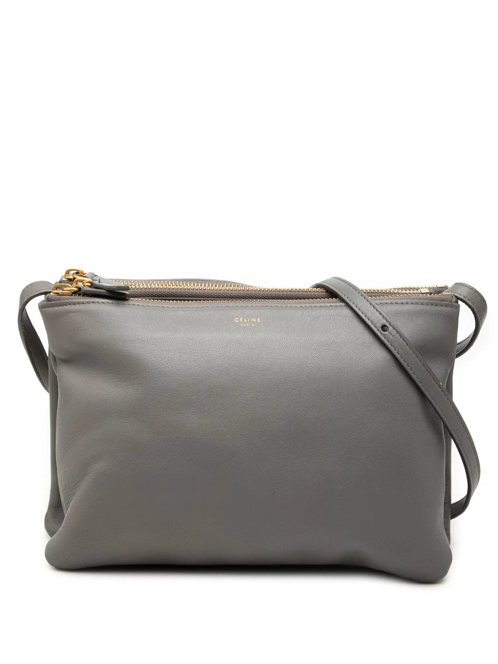 Celine Pre-Owned 2017 Large Lambskin Trio crossbody bag - Grau