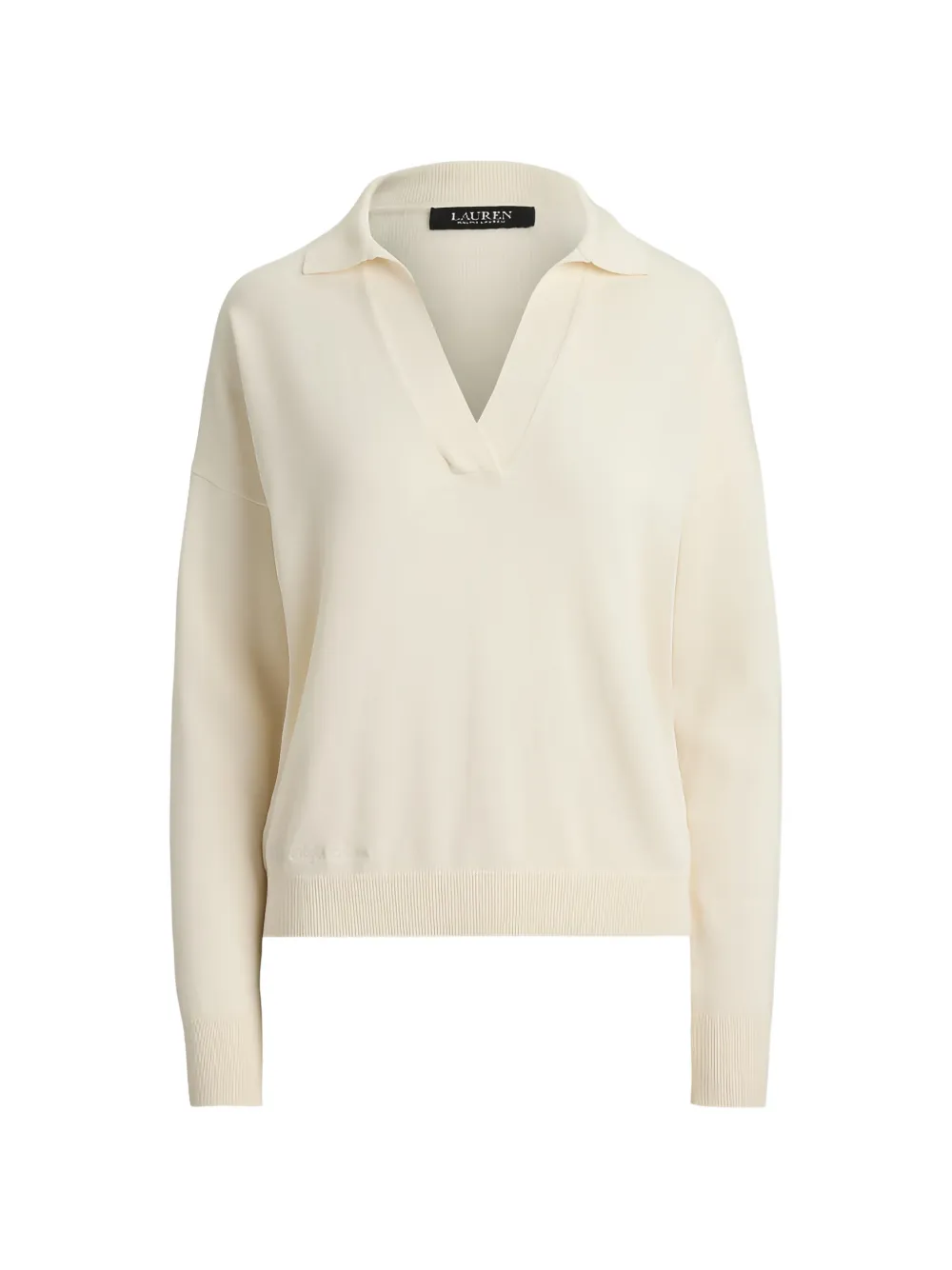 Lauren Ralph Lauren V-neck collared sweater · M