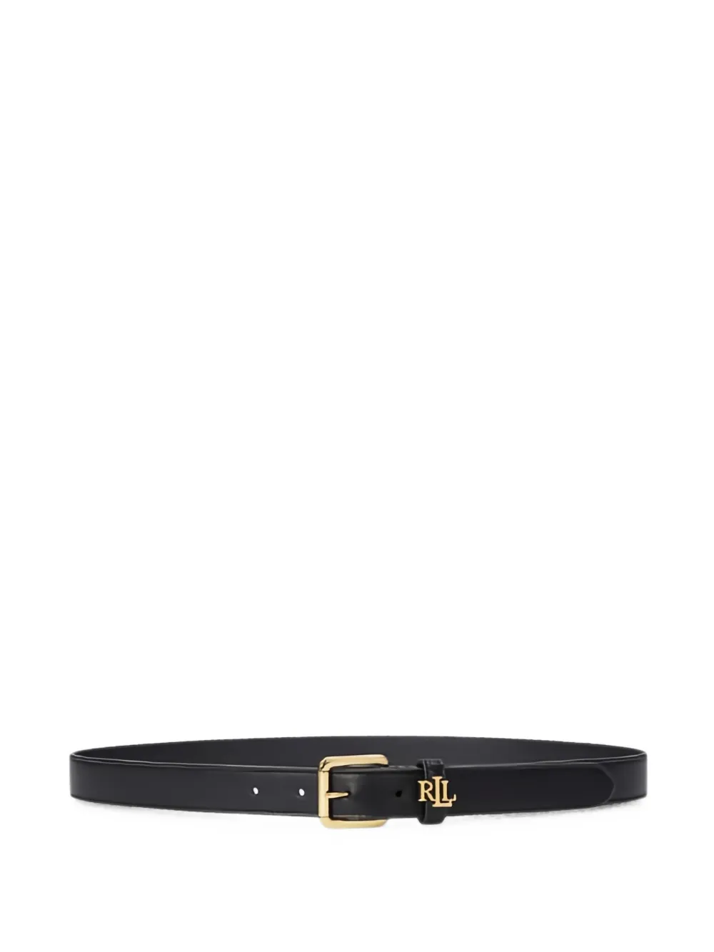Lauren Ralph Lauren logo-plaque leather belt - Nero