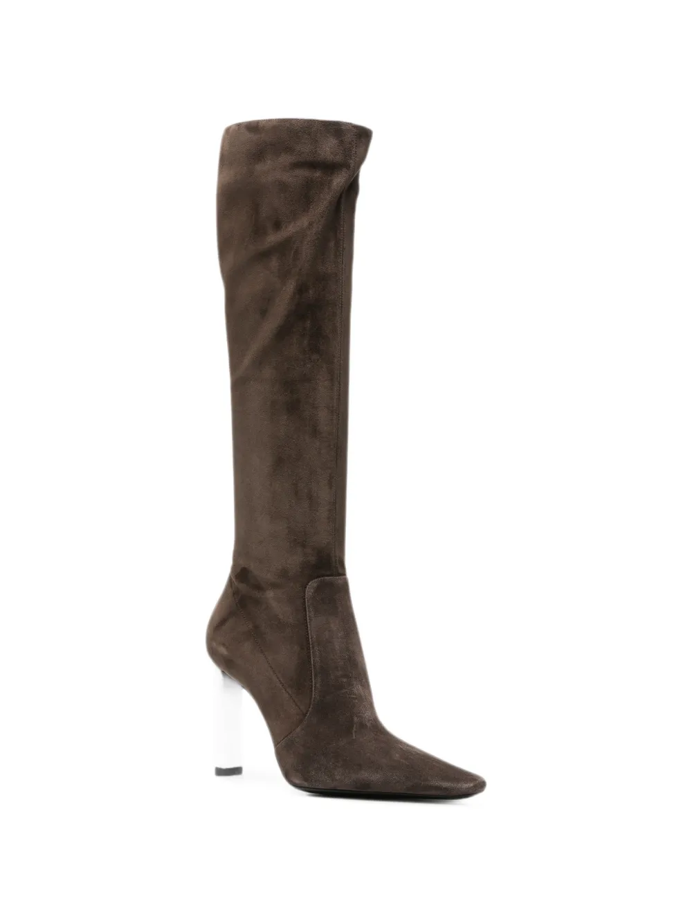 Saint Laurent Francoise pointed-toe knee-high boots Bruin