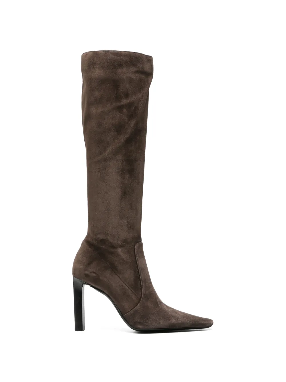 Saint Laurent Francoise pointed-toe knee-high boots Bruin