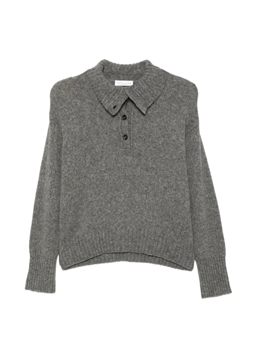 Roberto Collina button-up collar sweater - Grigio