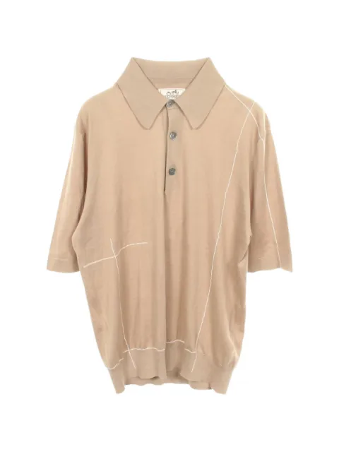 Hermès Pre-Owned 2010s contrast-stitch polo shirt