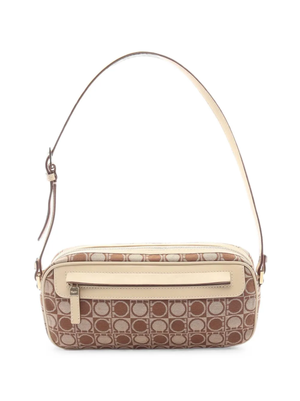 Ferragamo Pre-Owned 2000s Gancini canvas shoulder bag - Braun