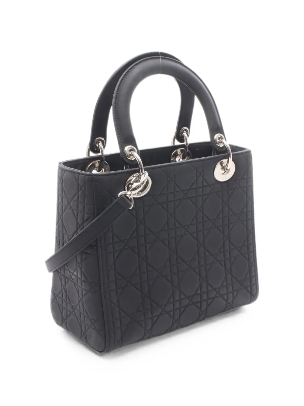 Christian Dior Pre-Owned 2010s Lady Dior Cannage handtas Zwart