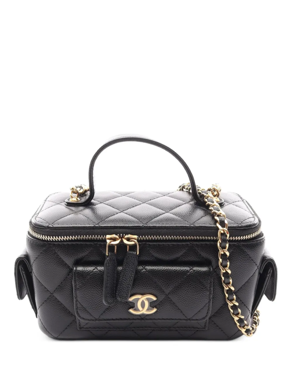 CHANEL Pre-Owned Matelassé vanity bag - Schwarz