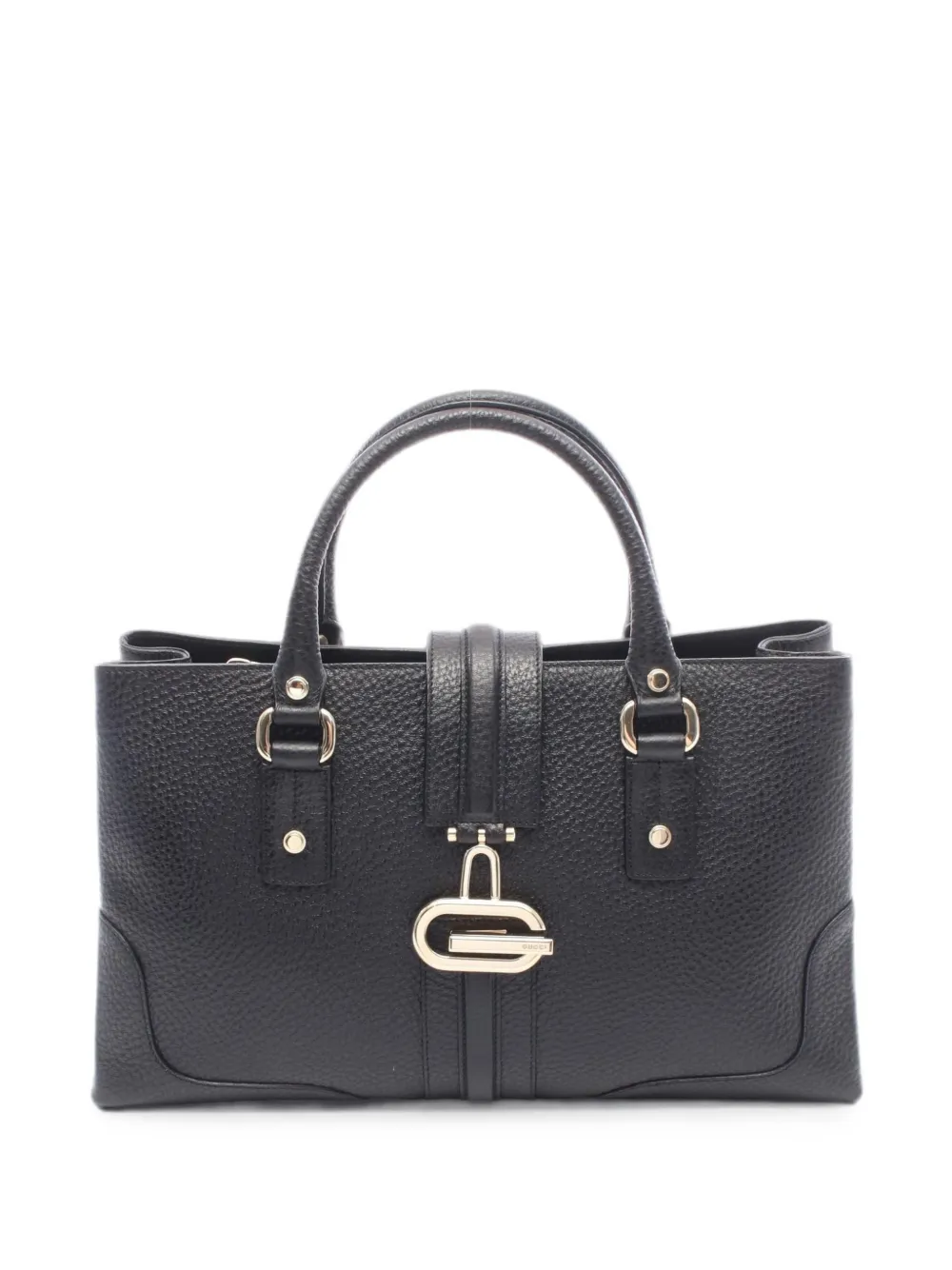 Gucci Pre-Owned 2010s G logo leather handbag - Nero