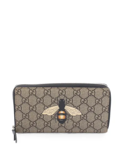 Gucci Pre-Owned 2000s GG Supreme bee wallet