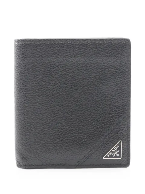 Prada Pre-Owned 2010s triangle logo leather wallet