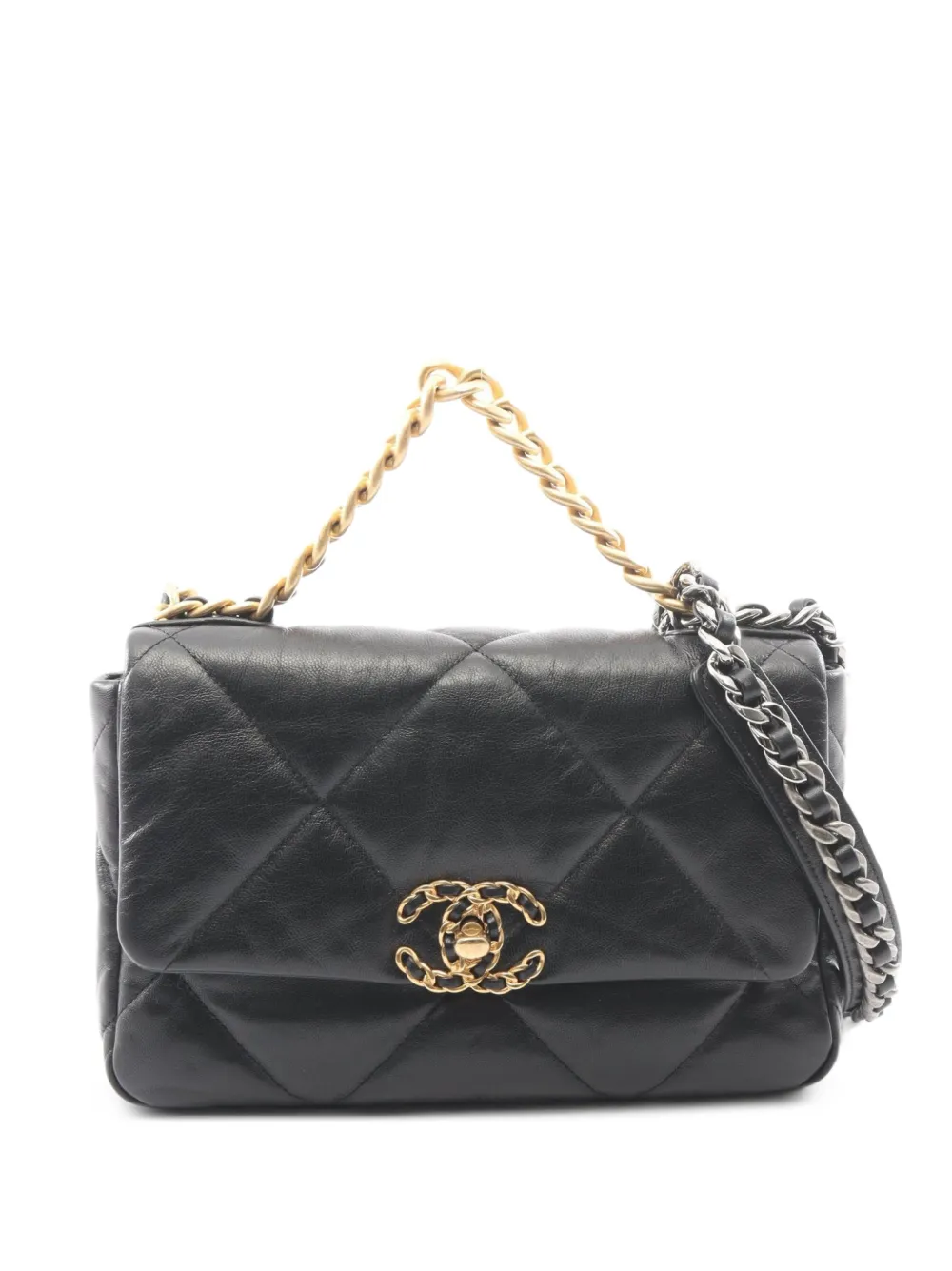 CHANEL Pre-Owned 2020-2021 19 Dixneuf matelassé shoulder bag - Schwarz