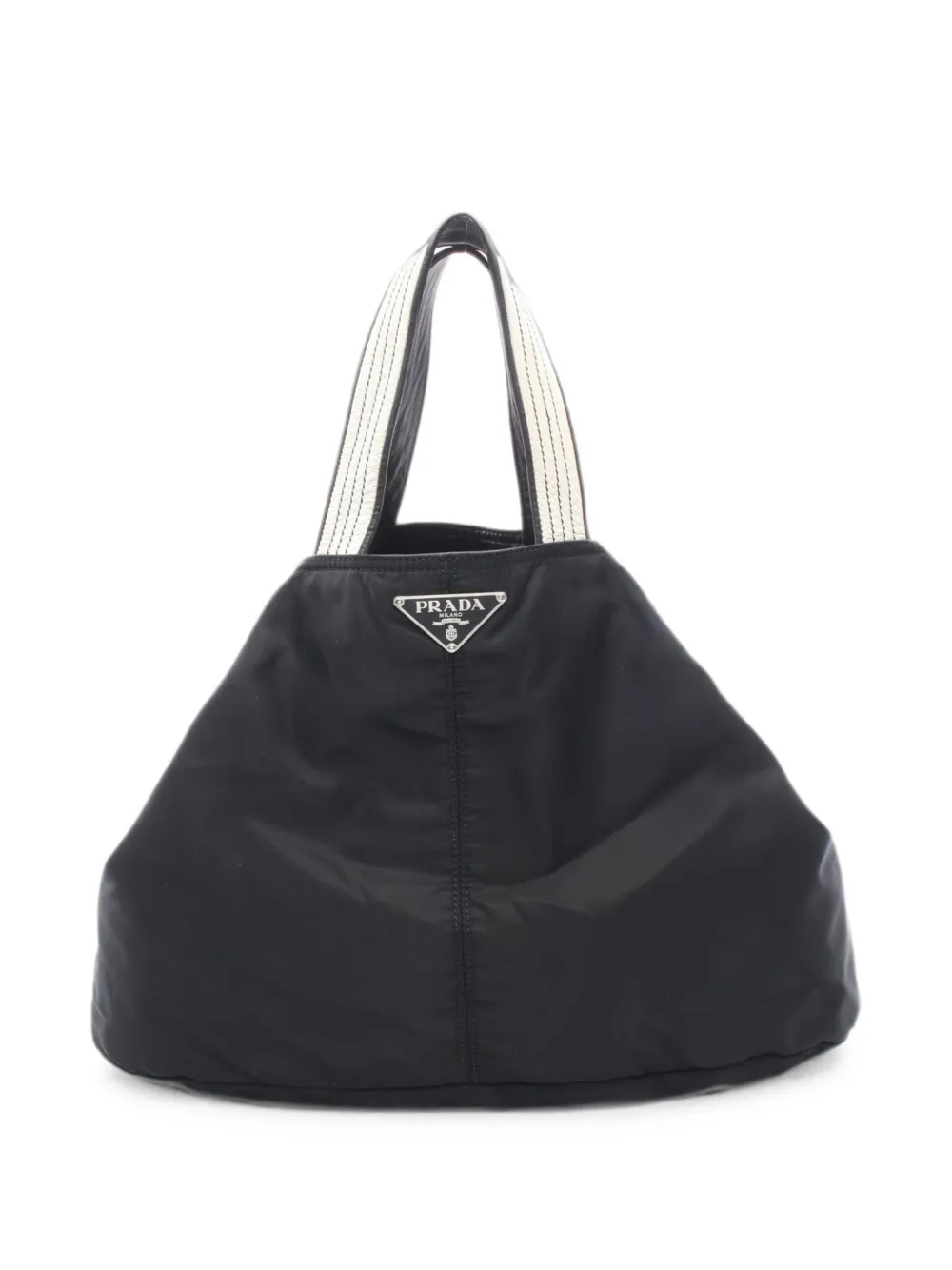 Prada Pre-Owned 2000s triangle logo tote bag - Nero