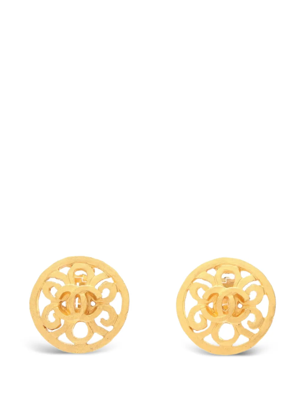 CHANEL Pre-Owned 1995 CC mark earrings - Oro