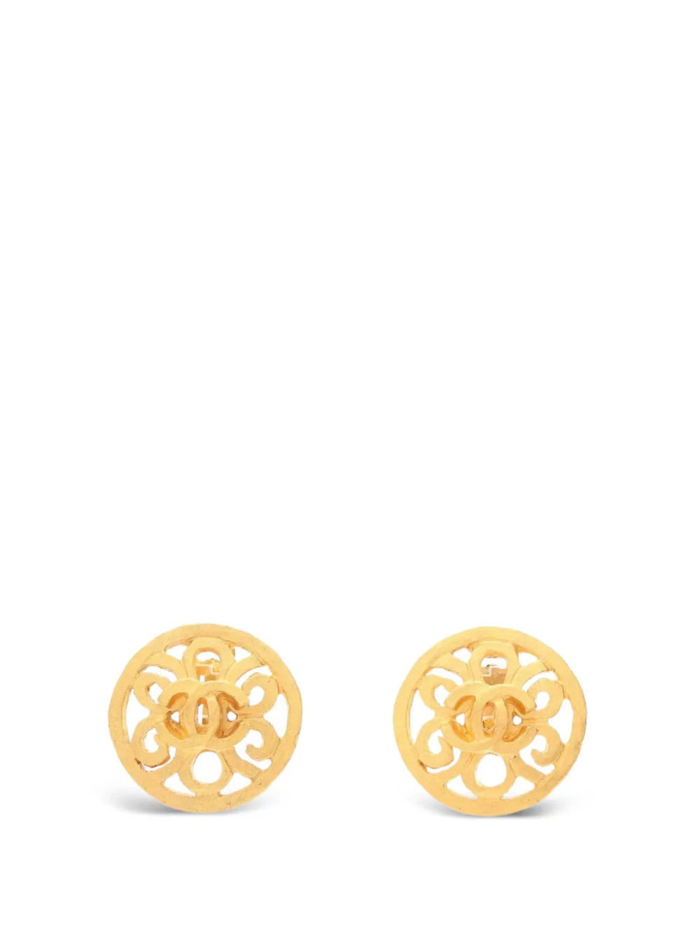 CHANEL Pre-Owned 1995 CC mark earrings - Oro
