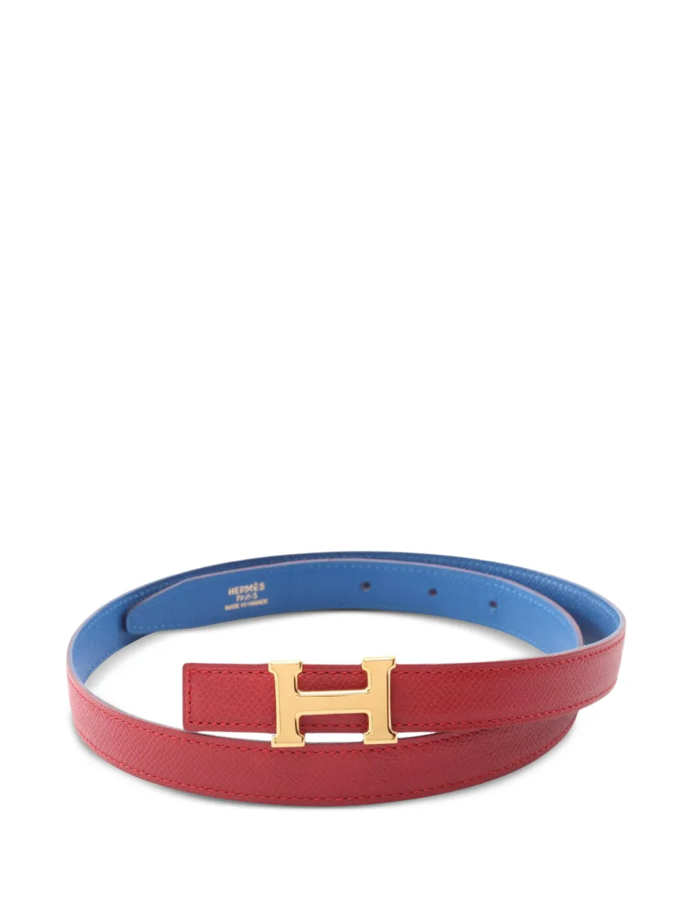 Hermès Pre-Owned 1997 Constance leather reversible belt - Rosso
