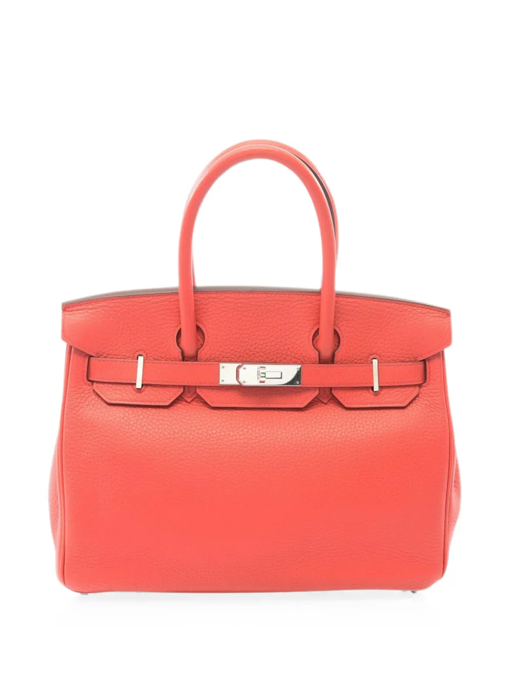 Hermès Pre-Owned 2017 30 Birkin Clemence leather tote bag - Rosso