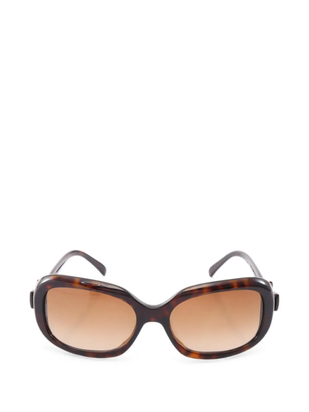 CHANEL Pre-Owned 1986-1988 Coco Mark rectangle-frame sunglasses - Marrone