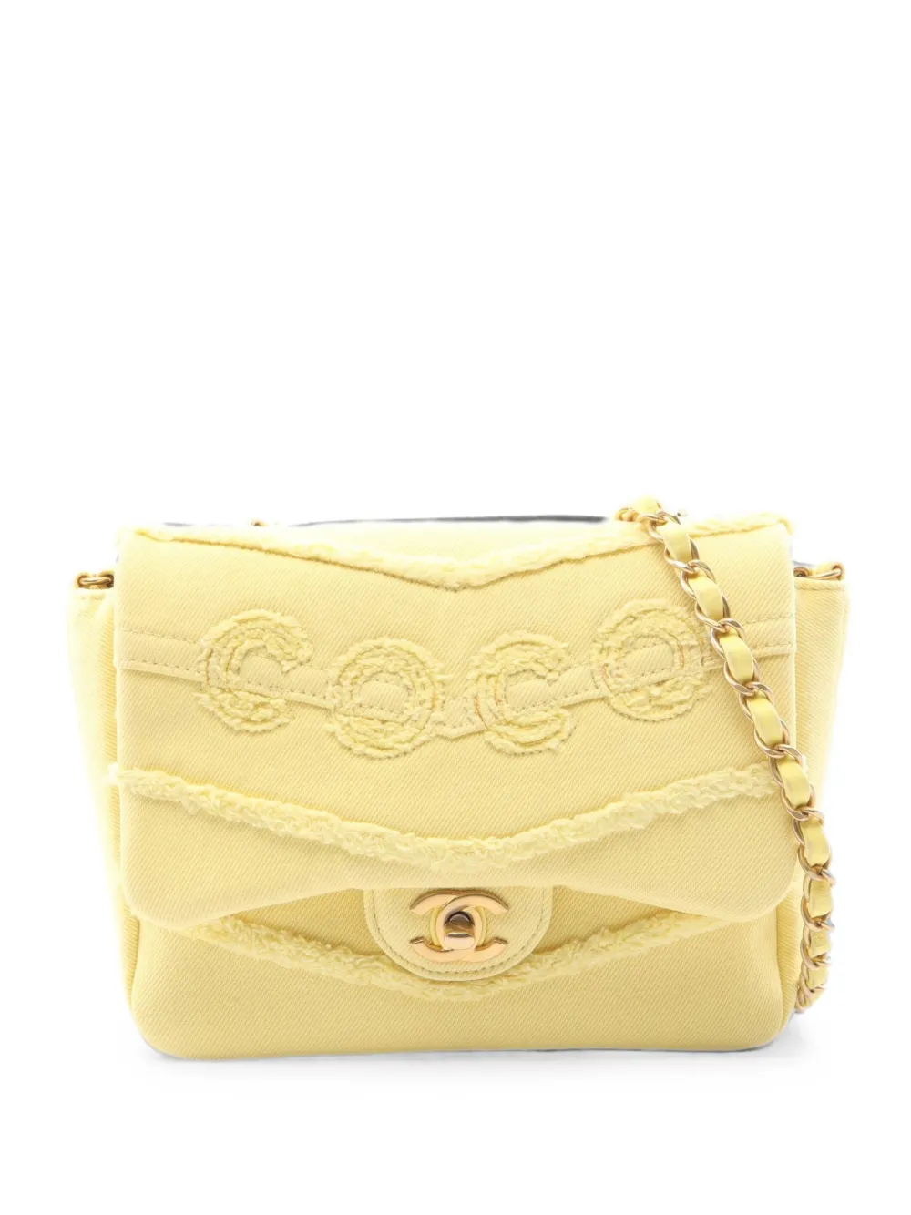 CHANEL Pre-Owned 2019 Coco chain shoulder bag - Giallo