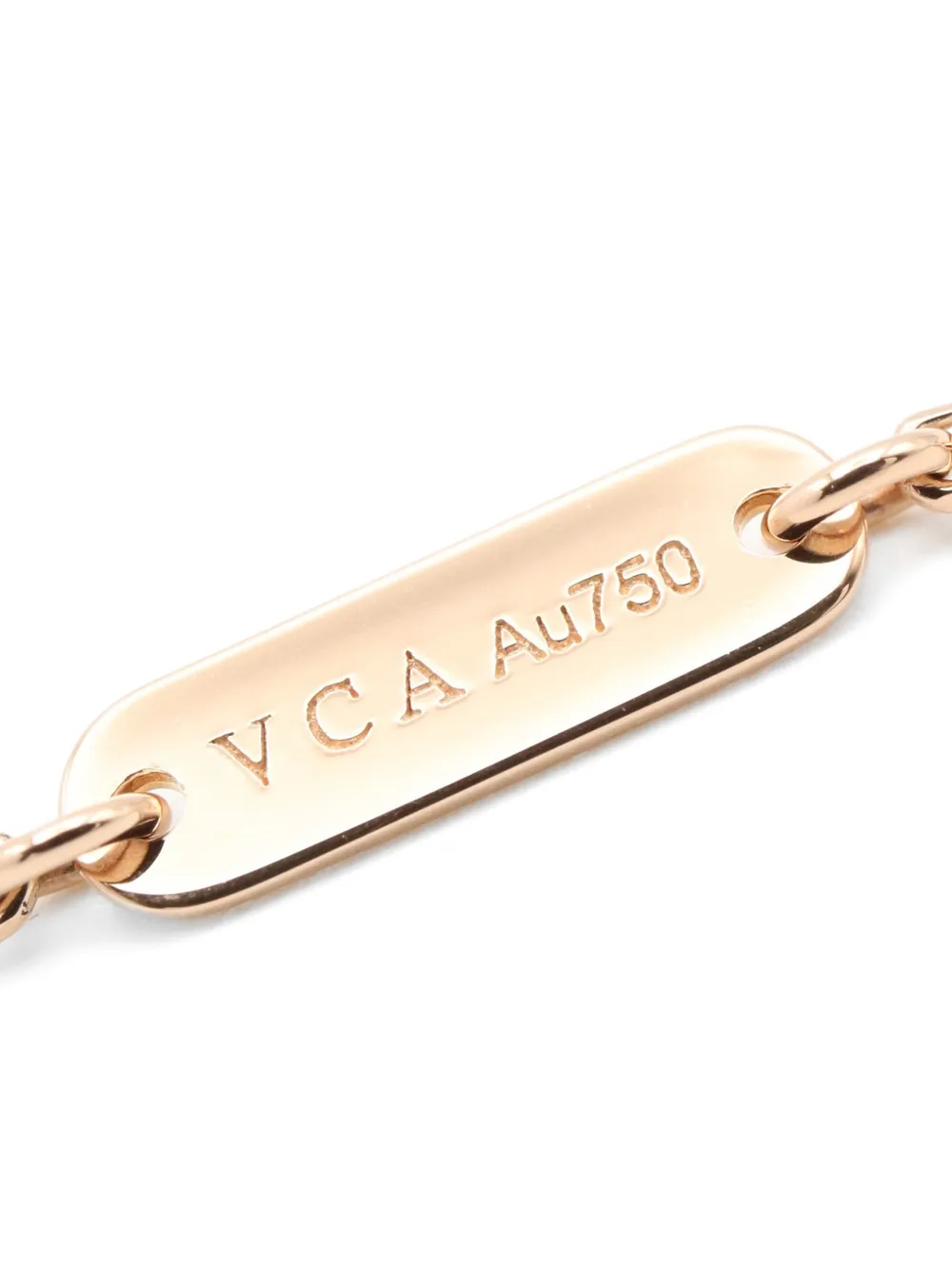 Van Cleef & Arpels Pre-owned 2010s Vintage Alhambra Mother-of-pearl Necklace in Pink, view 4